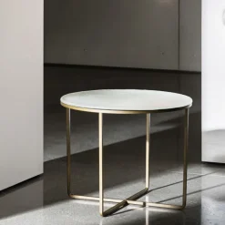 Sovet Italia Piktor Sovet Table basse ronde en verre* Table De Salon