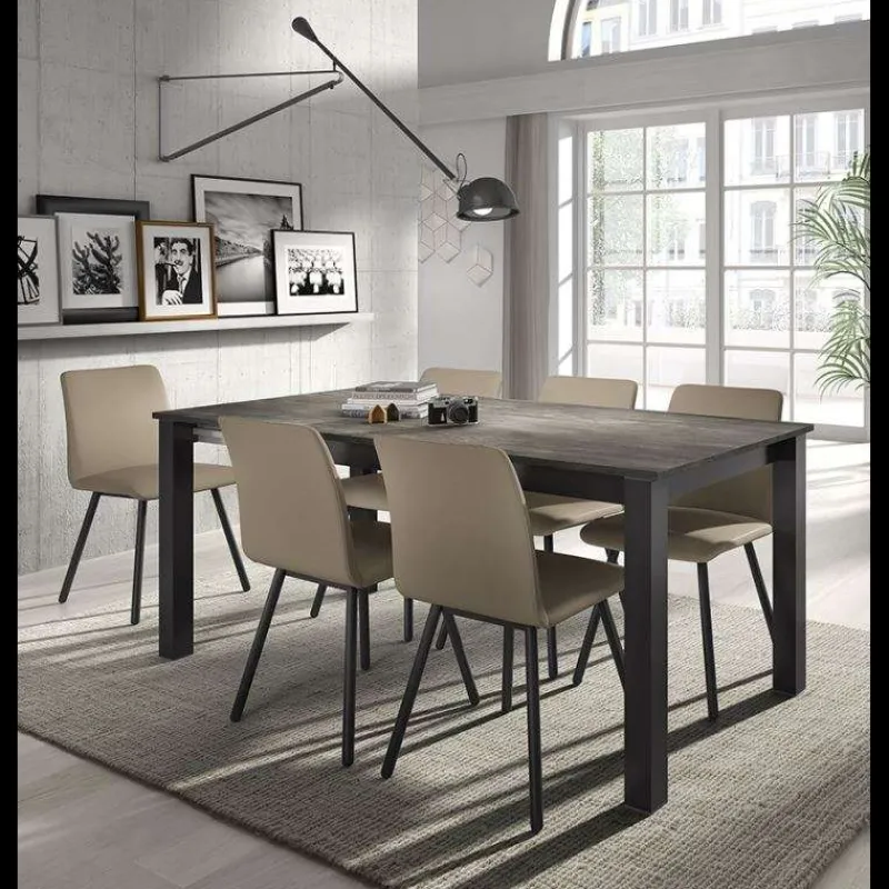 Perfecta Pisa Chaise de salle à manger moderne en métal et simili* Chaise De Cuisine|Chaise De Salle à Manger