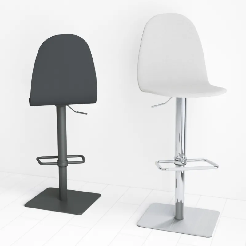 Cancio Play Tabouret réglable moderne en synthétique et métal* Tabouret Snack (assise +/- 65 Cm)|Tabouret De Bar (assise +/- 80 Cm)
