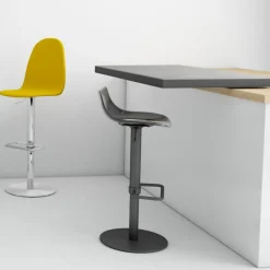 Cancio Play Tabouret réglable moderne en synthétique et métal* Tabouret Snack (assise +/- 65 Cm)|Tabouret De Bar (assise +/- 80 Cm)