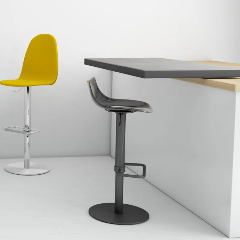 Cancio Play Tabouret réglable moderne en synthétique et métal* Tabouret Snack (assise +/- 65 Cm)|Tabouret De Bar (assise +/- 80 Cm)