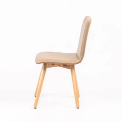 Sessio Plaza Chaise moderne rembourrée avec pieds en bois coniques* Chaise De Cuisine|Chaise De Salle à Manger