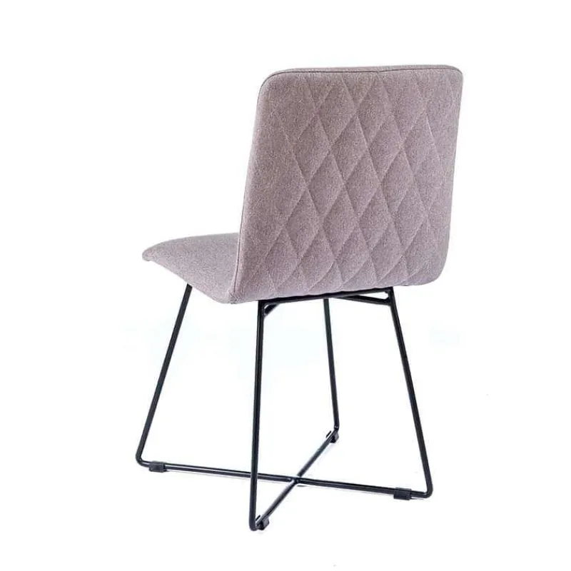 Sessio Plaza diamant Chaise design en tissu avec pieds filaires en métal noir* Chaise De Salle à Manger|Chaise Salon