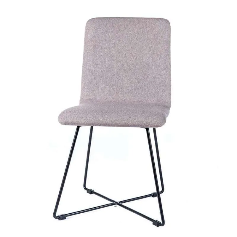 Sessio Plaza diamant Chaise design en tissu avec pieds filaires en métal noir* Chaise De Salle à Manger|Chaise Salon
