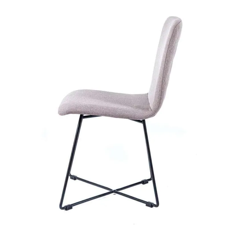 Sessio Plaza diamant Chaise design en tissu avec pieds filaires en métal noir* Chaise De Salle à Manger|Chaise Salon