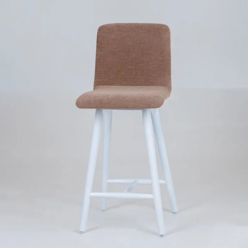 Sessio Plaza diamant Tabouret snack avec dos matelassé en tissu et pieds en bois* Tabouret Snack (assise +/- 65 Cm)|Tabouret De Bar (assise +/- 80 Cm)