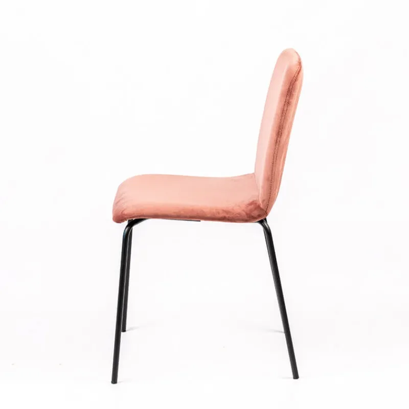 Sessio Plaza line Chaise moderne avec dos matelassé en tissu et pieds en métal* Chaise Salon|Chaise De Salle à Manger