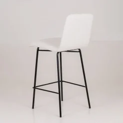 Sessio Plaza Tabouret snack moderne en tissu et pieds en métal* Tabouret Snack (assise +/- 65 Cm)|Tabouret De Bar (assise +/- 80 Cm)