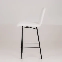 Sessio Plaza Tabouret snack moderne en tissu et pieds en métal* Tabouret Snack (assise +/- 65 Cm)|Tabouret De Bar (assise +/- 80 Cm)