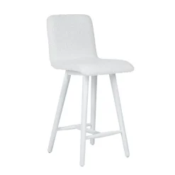 Sessio Plaza Tabouret snack scandinave en tissu et pieds coniques en bois* Tabouret Snack (assise +/- 65 Cm)|Tabouret De Bar (assise +/- 80 Cm)