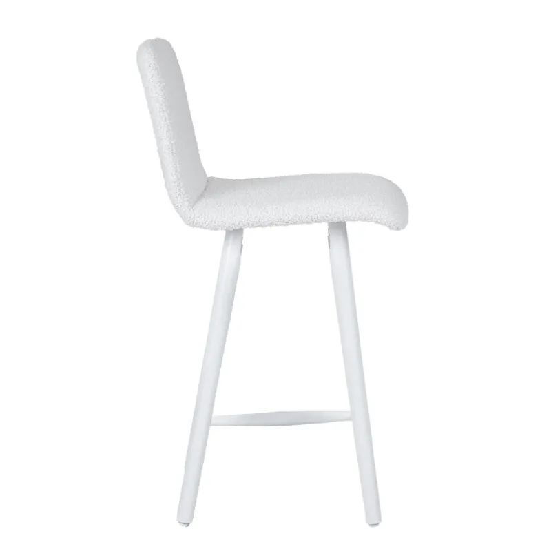 Sessio Plaza Tabouret snack scandinave en tissu et pieds coniques en bois* Tabouret Snack (assise +/- 65 Cm)|Tabouret De Bar (assise +/- 80 Cm)