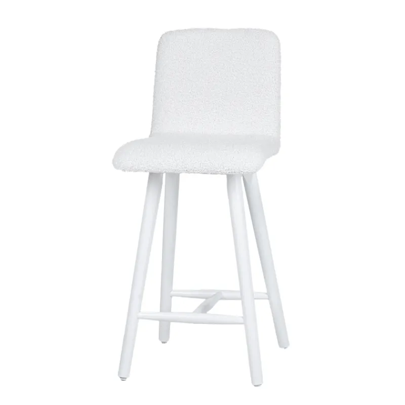 Sessio Plaza Tabouret snack scandinave en tissu et pieds coniques en bois* Tabouret Snack (assise +/- 65 Cm)|Tabouret De Bar (assise +/- 80 Cm)