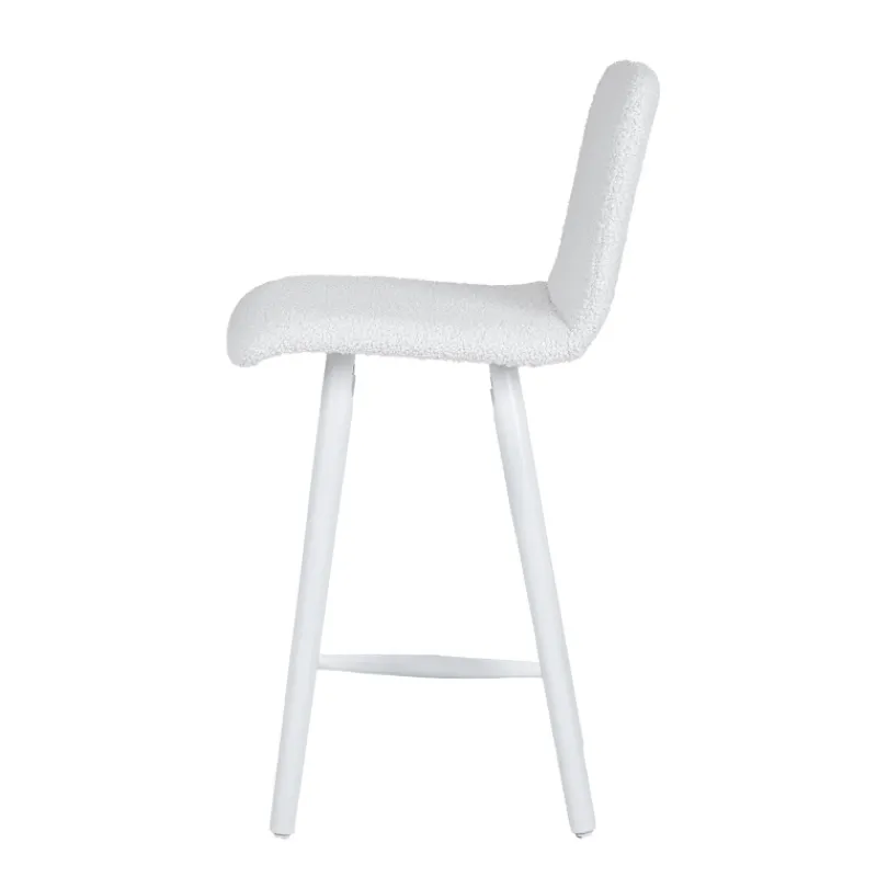 Sessio Plaza Tabouret snack scandinave en tissu et pieds coniques en bois* Tabouret Snack (assise +/- 65 Cm)|Tabouret De Bar (assise +/- 80 Cm)