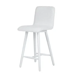 Sessio Plaza Tabouret snack scandinave en tissu et pieds coniques en bois* Tabouret Snack (assise +/- 65 Cm)|Tabouret De Bar (assise +/- 80 Cm)