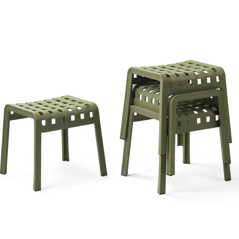 Poggio Tabouret bas design empilable en polypropylène* Tabouret Bas (assise +/- 45 Cm)