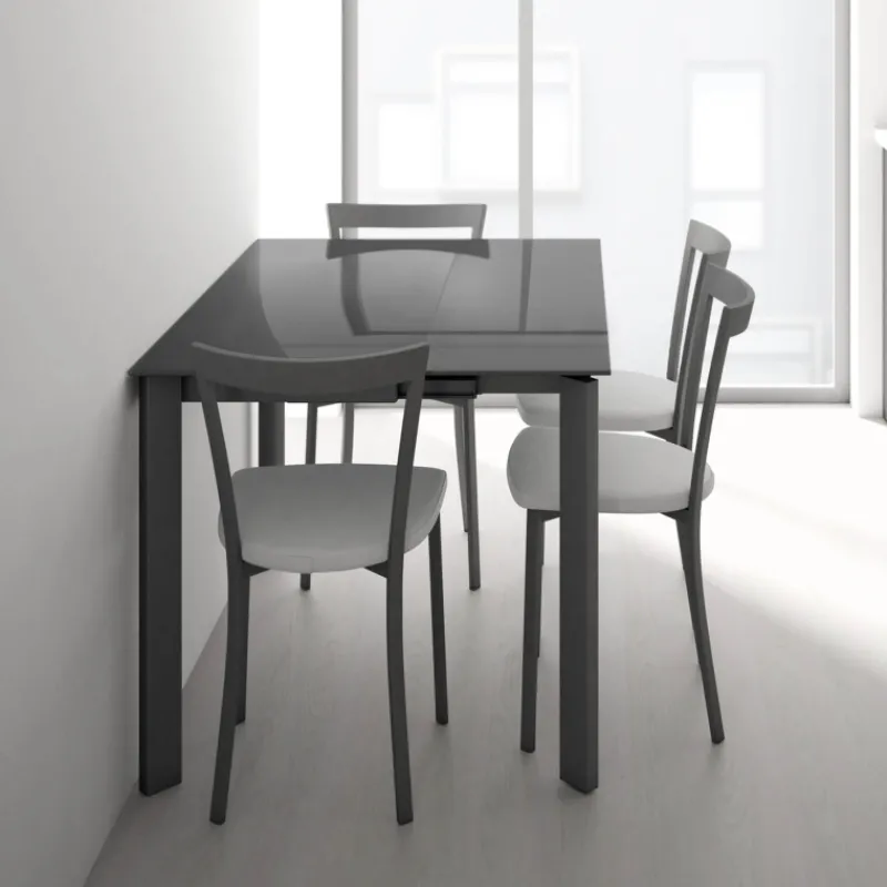 Cancio Poker Minor Table petit espace extensible en verre* Table De Cuisine|Table Pour Petit Espace