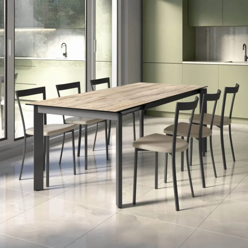 Cancio Poker Table petit espace extensible en céramique* Table De Cuisine|Table Pour Petit Espace
