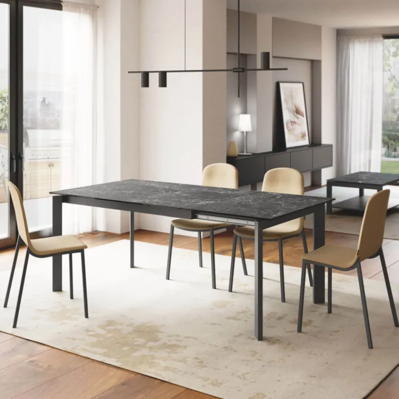 Cancio Poker Table petit espace extensible en céramique* Table De Cuisine|Table Pour Petit Espace