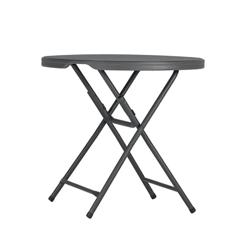 PraxisTable pliante ronde gris foncé* Table Pour Petit Espace