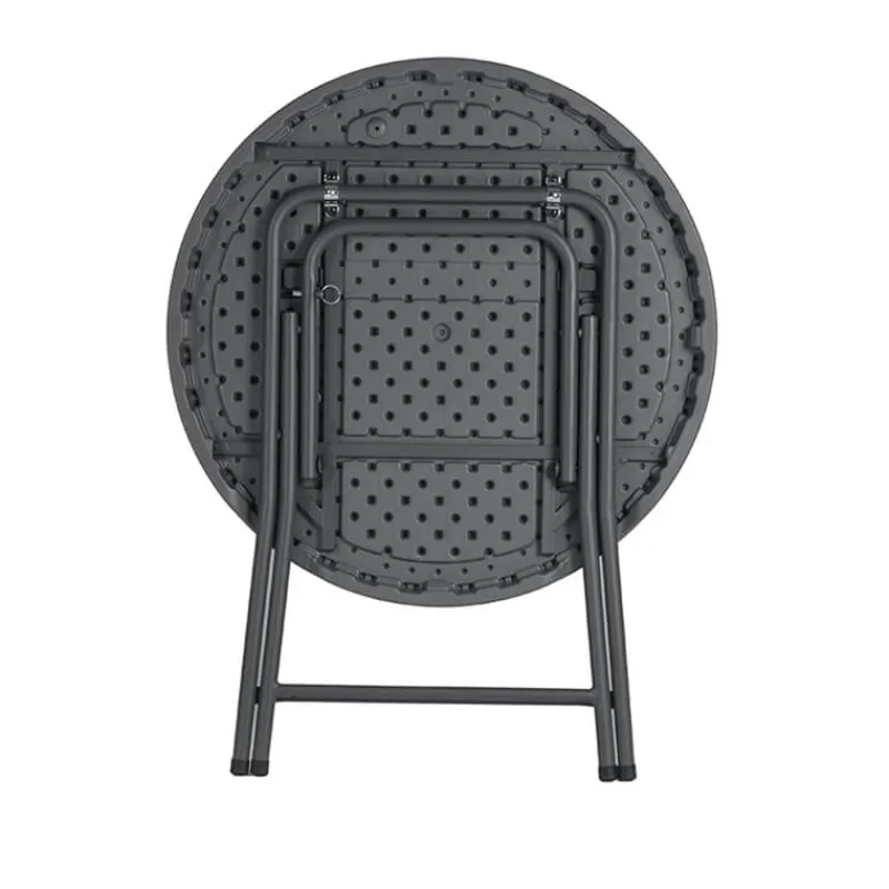 PraxisTable pliante ronde gris foncé* Table Pour Petit Espace
