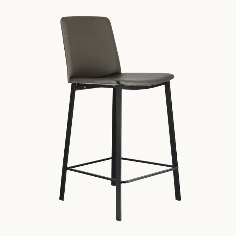 Perfecta Primera Tabouret snack belge rembourré en simili et pieds en métal* Tabouret Snack (assise +/- 65 Cm)|Tabouret De Bar (assise +/- 80 Cm)