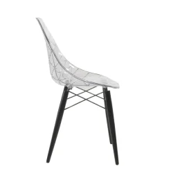 Prisma Chaise scandinave transparente avec pieds en bois* Chaise De Salle à Manger|Chaise Salon