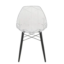 Prisma Chaise scandinave transparente avec pieds en bois* Chaise De Salle à Manger|Chaise Salon