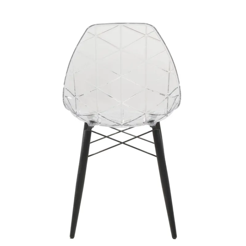 Prisma Chaise scandinave transparente avec pieds en bois* Chaise De Salle à Manger|Chaise Salon