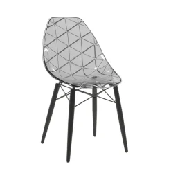 Prisma Chaise scandinave transparente avec pieds en bois* Chaise De Salle à Manger|Chaise Salon
