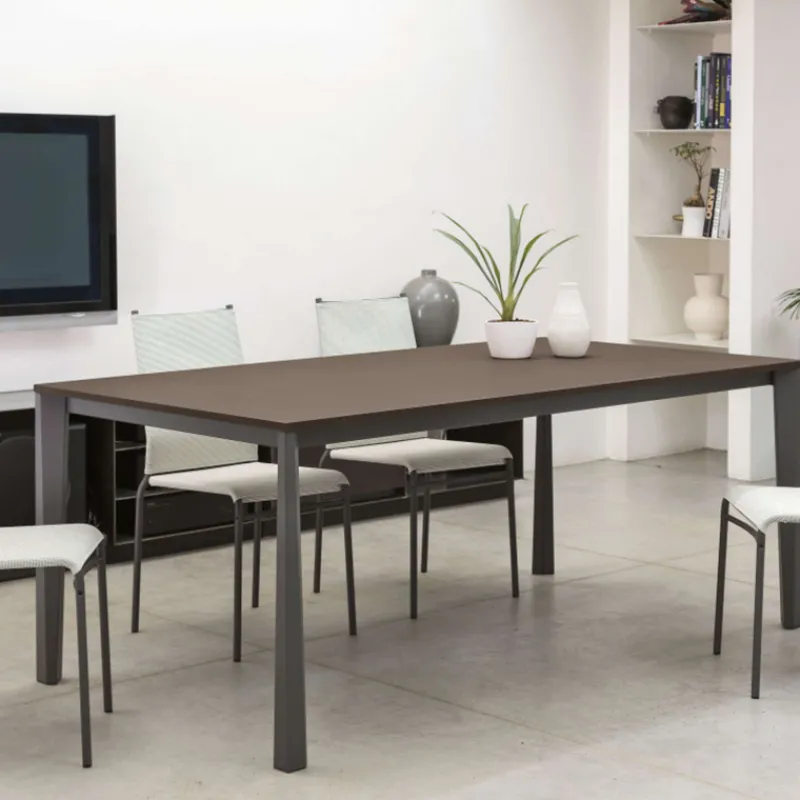 Ingenia casa Prisma Ingenia by Bontempi® Table moderne extensible en mélaminé et acier laqué* Table De Salle à Manger