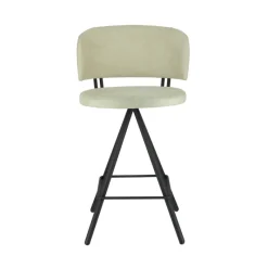Perfecta Prélude Tabouret snack en tissu et pieds métal* Tabouret Snack (assise +/- 65 Cm)|Tabouret De Bar (assise +/- 80 Cm)