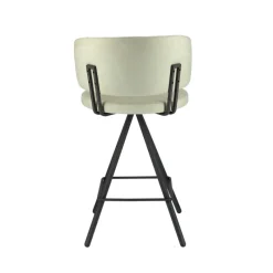 Perfecta Prélude Tabouret snack en tissu et pieds métal* Tabouret Snack (assise +/- 65 Cm)|Tabouret De Bar (assise +/- 80 Cm)