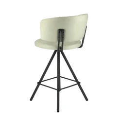 Perfecta Prélude Tabouret snack en tissu et pieds métal* Tabouret Snack (assise +/- 65 Cm)|Tabouret De Bar (assise +/- 80 Cm)