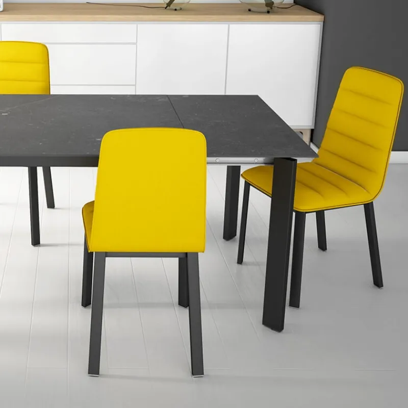 Cancio Pulsar Chaise contemporaine en tissu et métal* Chaise De Salle à Manger