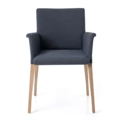 Mobitec Pure classic ® Fauteuil cocooning en tissu avec pieds en bois* Chaise De Salle à Manger|Chaise Salon