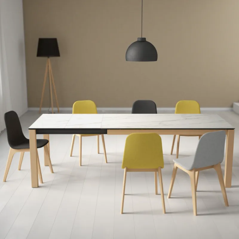 Cancio Quadra Table moderne en céramique extensible* Table De Salle à Manger