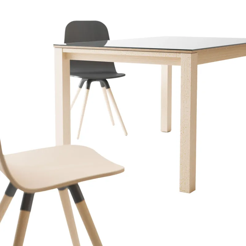 Cancio Quadra Table moderne en verre extensible* Table De Salle à Manger