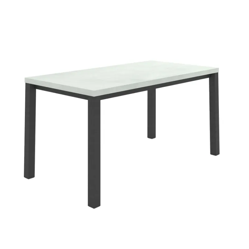 Perfecta Qube Table snack rectangulaire intemporelle en stratifié avec pieds en métal* Table De Cuisine|Table De Salle à Manger
