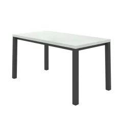 Perfecta Qube Table snack rectangulaire intemporelle en stratifié avec pieds en métal* Table De Cuisine|Table De Salle à Manger