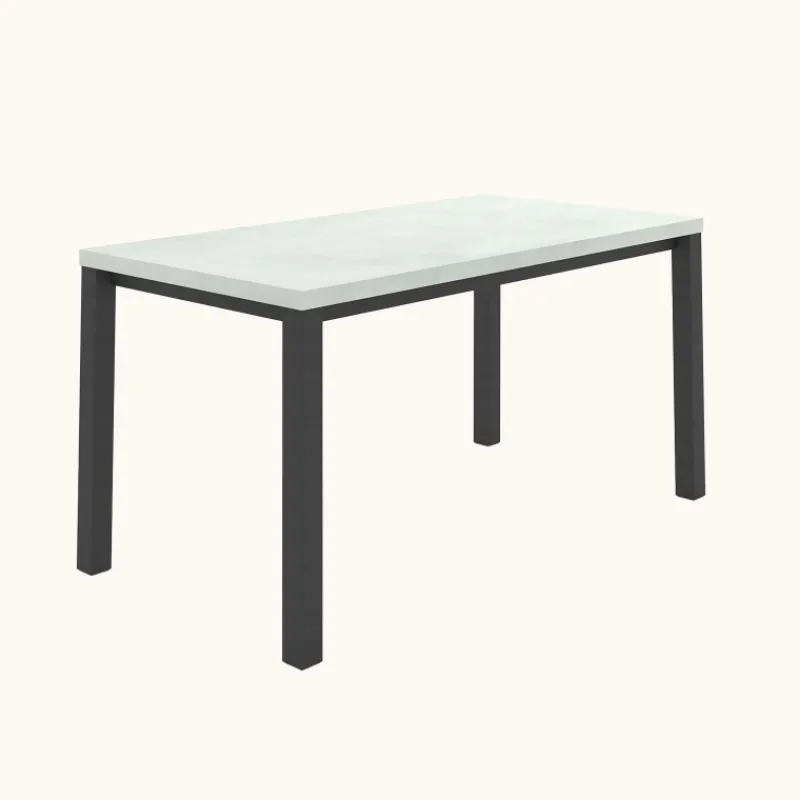 Perfecta Qube Table snack rectangulaire intemporelle en stratifié avec pieds en métal* Table De Cuisine|Table De Salle à Manger