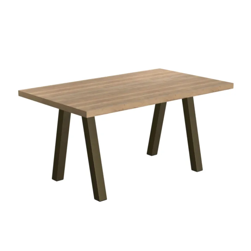 Perfecta Queen Table de salle à manger rectangulaire moderne avec pieds en métal* Table De Salle à Manger