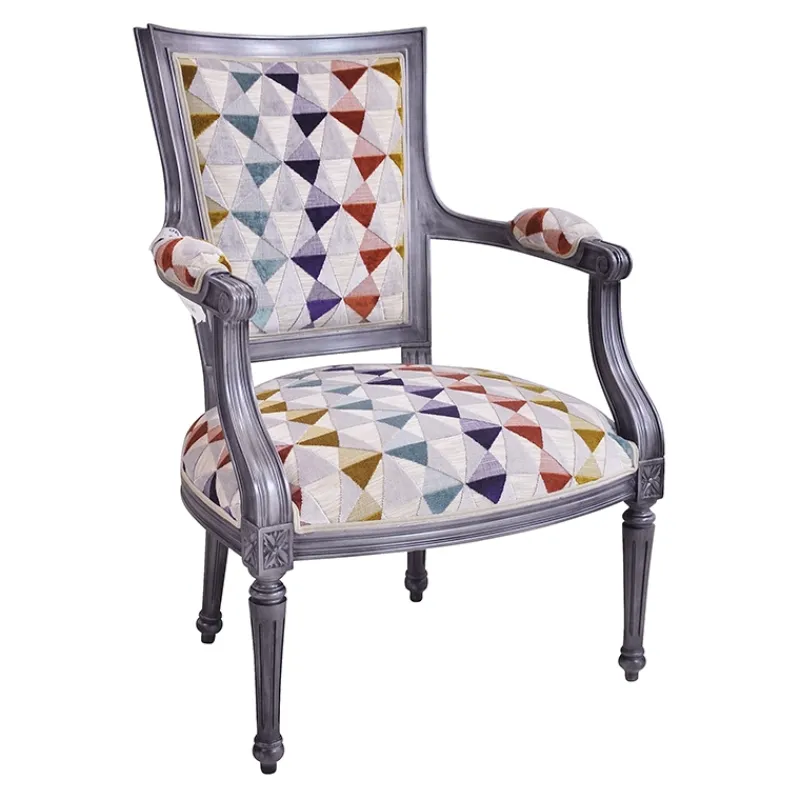 Paget Quentin Fauteuil cabriolet Louis 16 fabrication française en tissu et bois massif* Fauteuil De Salon
