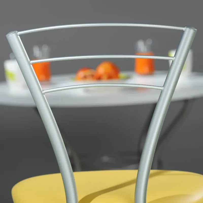 Carrier Rebecca Tabouret haut avec dossier et pieds en métal fabriqué en France* Tabouret Snack (assise +/- 65 Cm)|Tabouret De Bar (assise +/- 80 Cm)