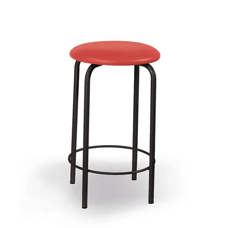Carrier Rebecca Tabouret haut sans dossier avec pieds en métal fabriqué en France* Tabouret Snack (assise +/- 65 Cm)|Tabouret De Bar (assise +/- 80 Cm)
