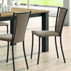 Perfecta Reina Chaise de cuisine contemporaine en métal et simili* Chaise De Cuisine
