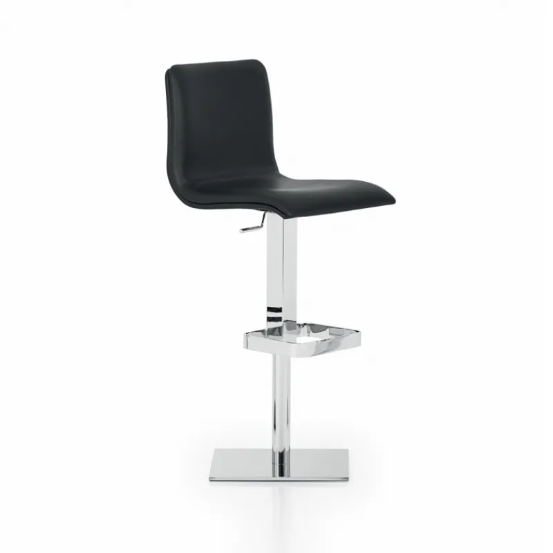 Peressini Rio Tabouret réglable en hauteur en synthétique et métal chromé* Tabouret Réglable En Hauteur|Tabouret Snack (assise +/- 65 Cm)