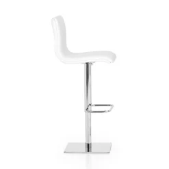 Peressini Rio Tabouret réglable en hauteur en synthétique et métal chromé* Tabouret Réglable En Hauteur|Tabouret Snack (assise +/- 65 Cm)