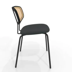 Perfecta Ritmo Chaise rétro avec dossier en cannage rotin et assise en simili* Chaise De Cuisine|Chaise De Salle à Manger