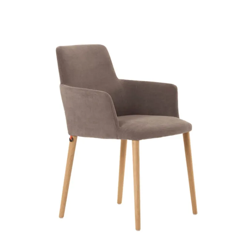 Mobitec Rob C02 ® Fauteuil de salle à manger cocooning en tissu et pieds bois* Chaise De Salle à Manger|Chaise Salon