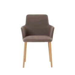 Mobitec Rob C02 ® Fauteuil de salle à manger cocooning en tissu et pieds bois* Chaise De Salle à Manger|Chaise Salon